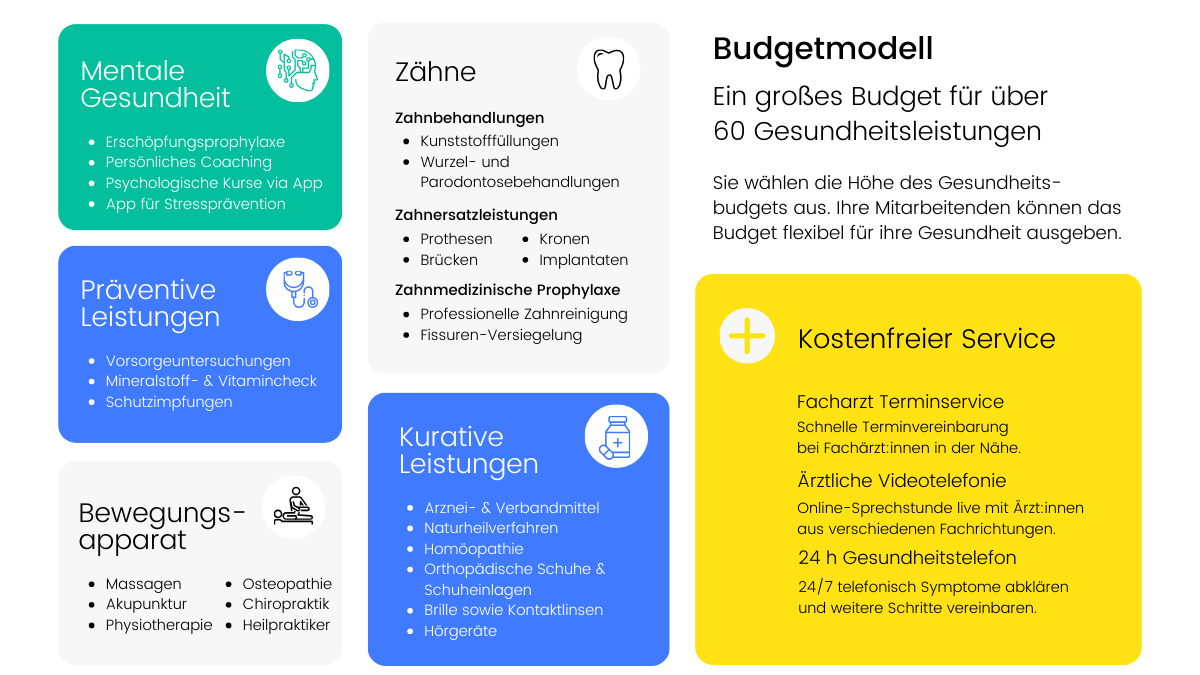 Ofelos Gesundheitsleistungen betriebliche Krankenversicherung Budgetmodell bKV