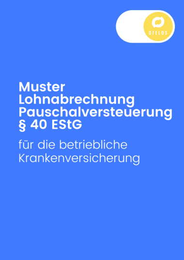 Muster Lohnabrechnung Pauschalversteuerung Cover