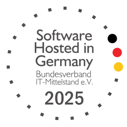 Siegel Software Hosted in Germany 2025 des Bundesverbands IT-Mittelstand e.V.